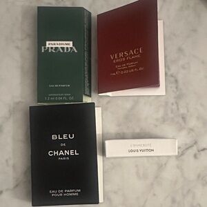 Prada, Versace, Chanel, Louis Vuitton Eau De Parfum Cologne Sample Set for Men